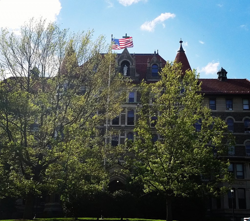 Old Glory and Saint Joseph's Hall 