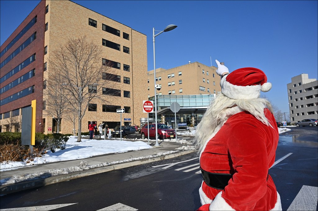 Santa Visits Saint Joseph's Hospital