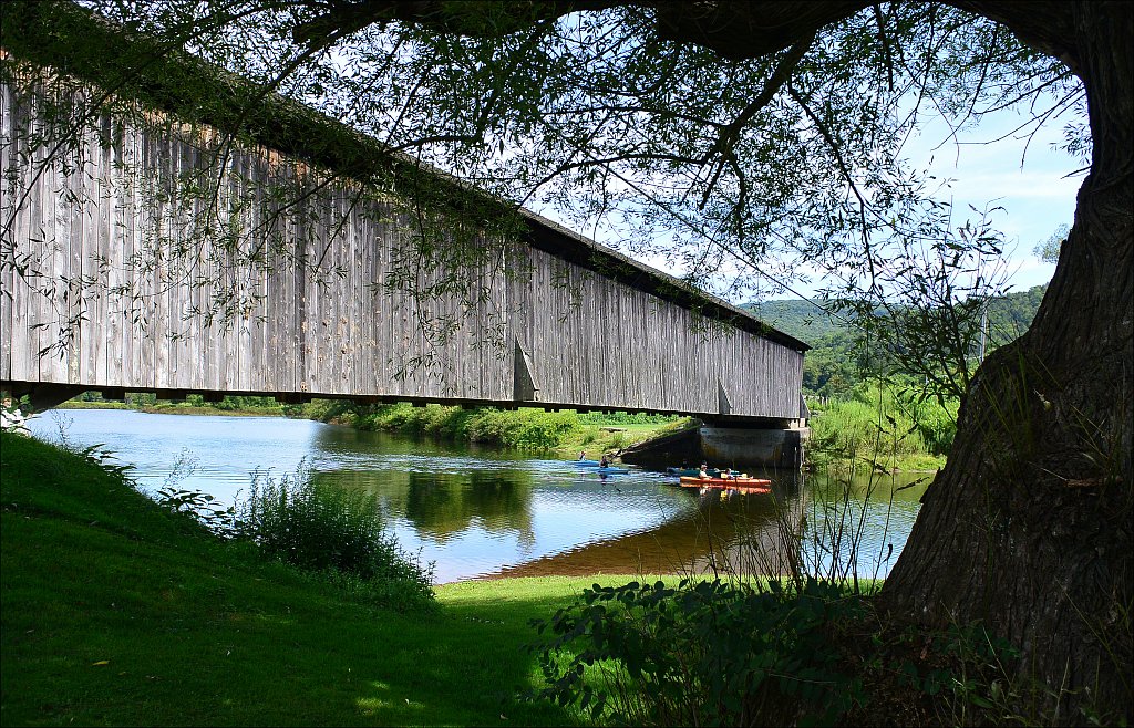 Picnic Time at The Downsville Covered Bridge